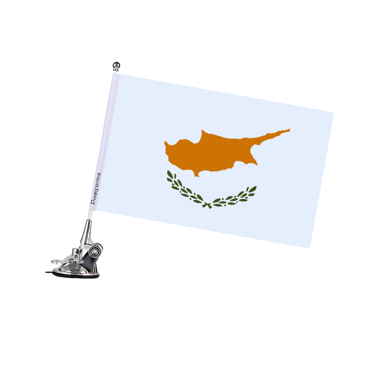 Mât à Ventouse Drapeau de Chypre - Pixelforma 