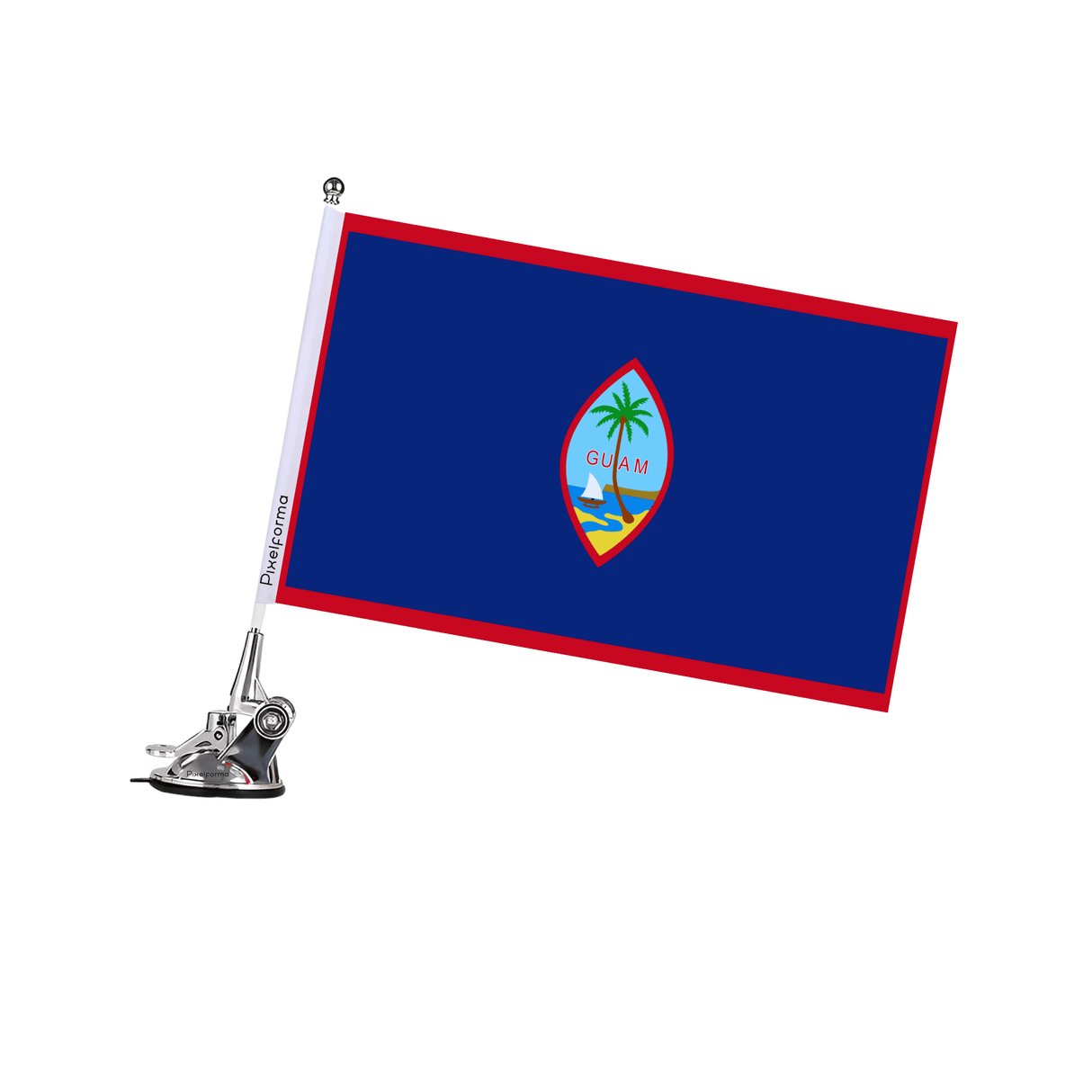 Mât à Ventouse Drapeau de Guam - Pixelforma