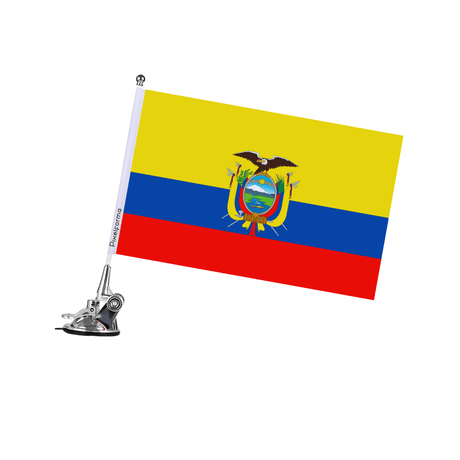 Mât à Ventouse Drapeau de l'Équateur - Pixelforma 