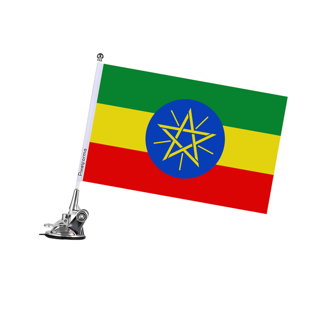 Mât à Ventouse Drapeau de l'Éthiopie - Pixelforma 