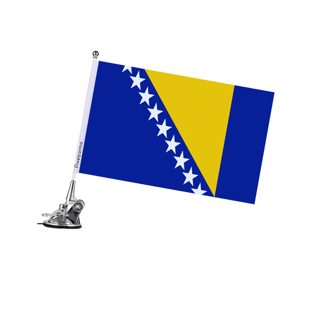 Mât à Ventouse Drapeau de la Bosnie-Herzégovine - Pixelforma 