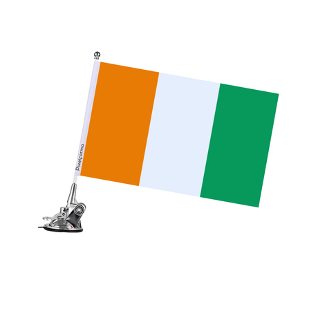 Mât à Ventouse Drapeau de la Côte d'Ivoire - Pixelforma 