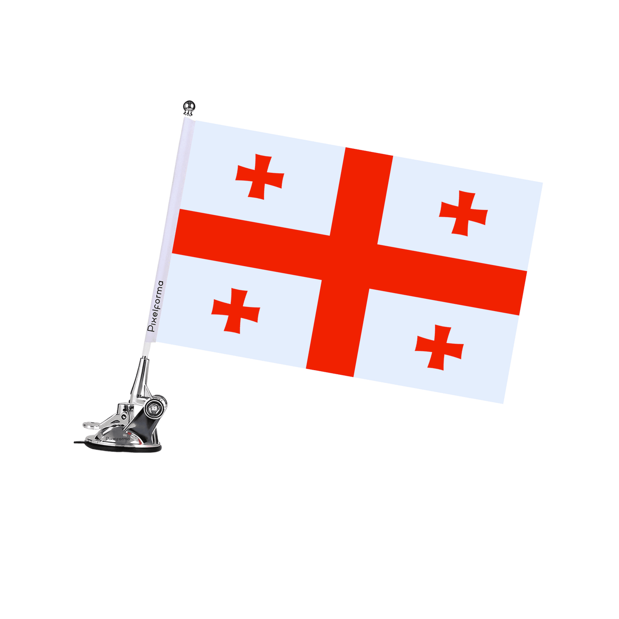 Mât à Ventouse Drapeau de la Géorgie - Pixelforma