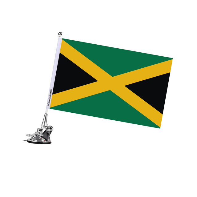 Mât à Ventouse Drapeau de la Jamaïque - Pixelforma