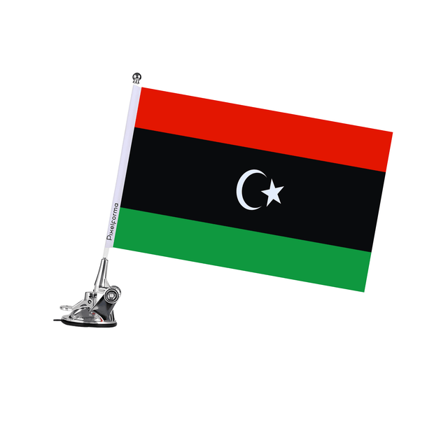 Mât à Ventouse Drapeau de la Libye - Pixelforma 