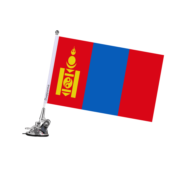 Mât à Ventouse Drapeau de la Mongolie - Pixelforma 