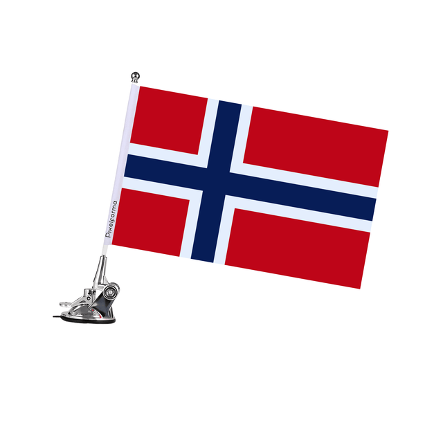 Mât à Ventouse Drapeau de la Norvège - Pixelforma