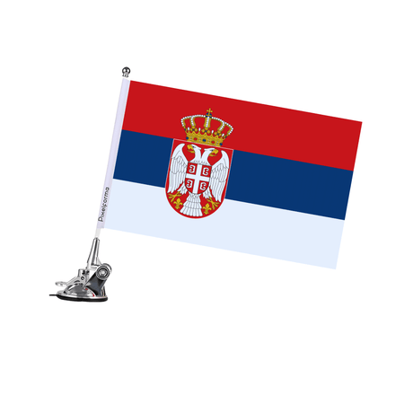 Mât à Ventouse Drapeau de la Serbie - Pixelforma 