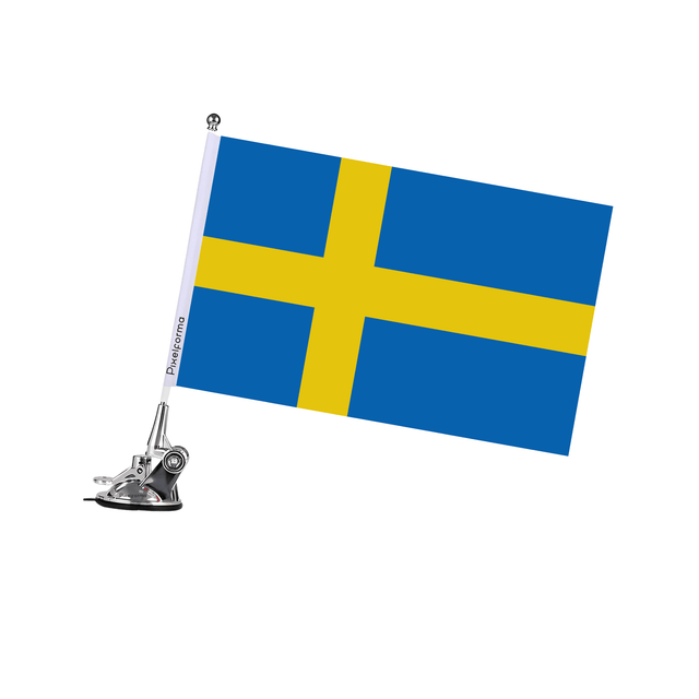 Mât à Ventouse Drapeau de la Suède - Pixelforma 