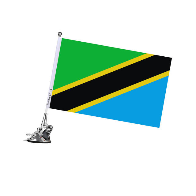 Mât à Ventouse Drapeau de la Tanzanie - Pixelforma