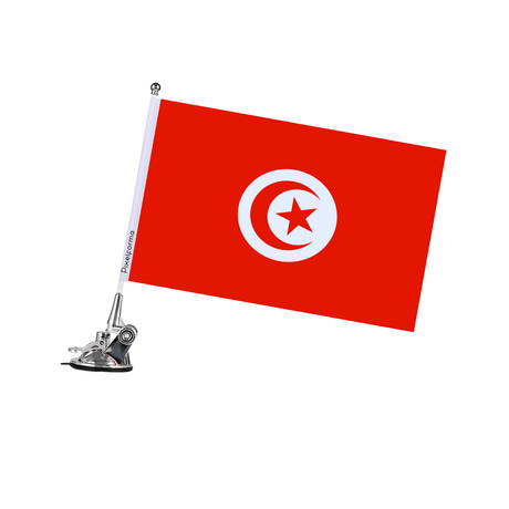 Mât à Ventouse Drapeau de la Tunisie - Pixelforma 