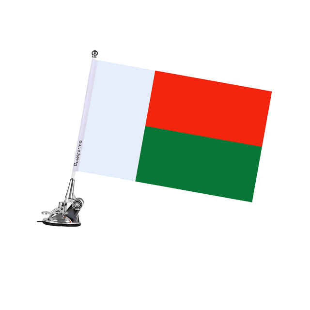 Mât à Ventouse Drapeau de Madagascar - Pixelforma