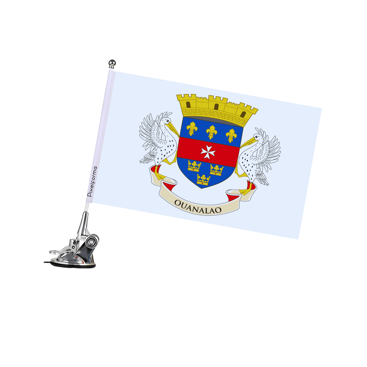 Mât à Ventouse Drapeau de Saint-Barthélemy - Pixelforma 