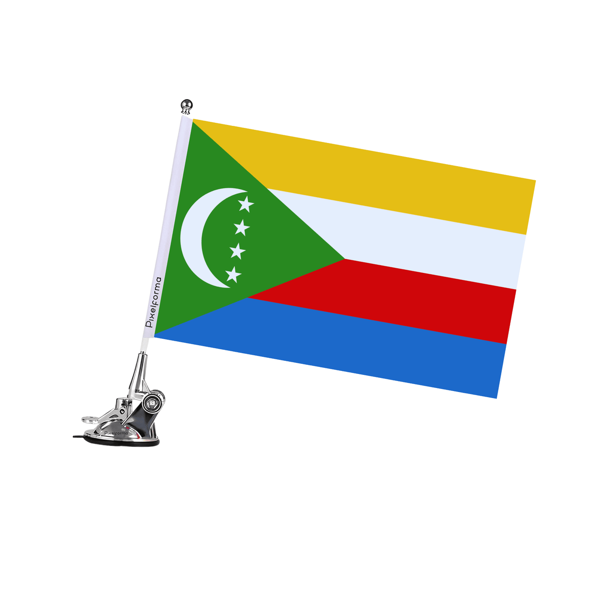 Mât à Ventouse Drapeau des Comores - Pixelforma