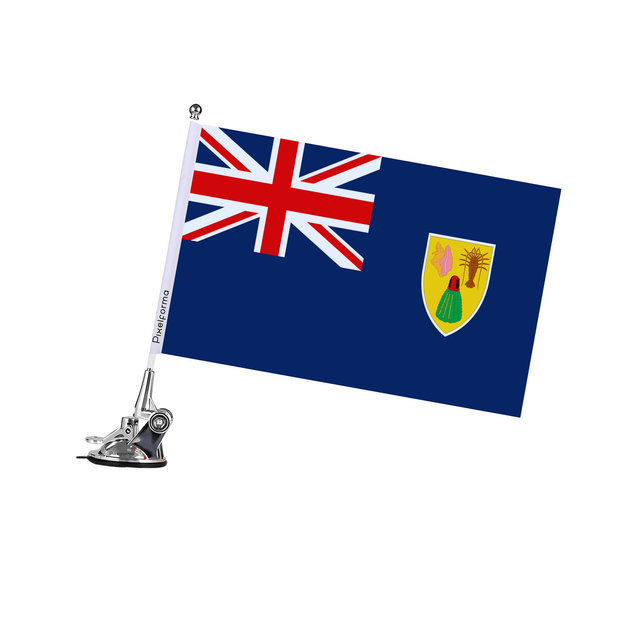 Mât à Ventouse Drapeau des Îles Turques-et-Caïques - Pixelforma