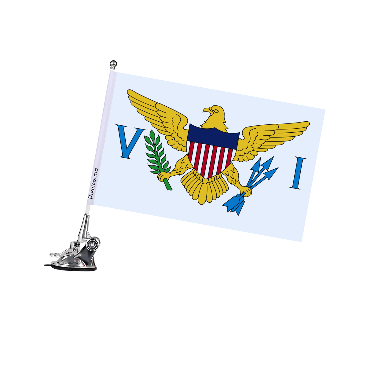 Mât à Ventouse Drapeau des Îles Vierges des États-Unis - Pixelforma 
