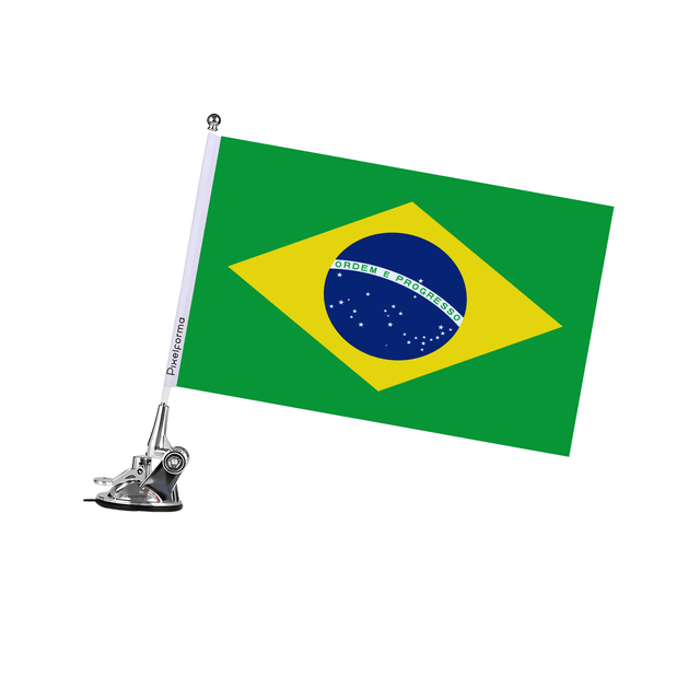 Mât à Ventouse Drapeau du Brésil - Pixelforma 