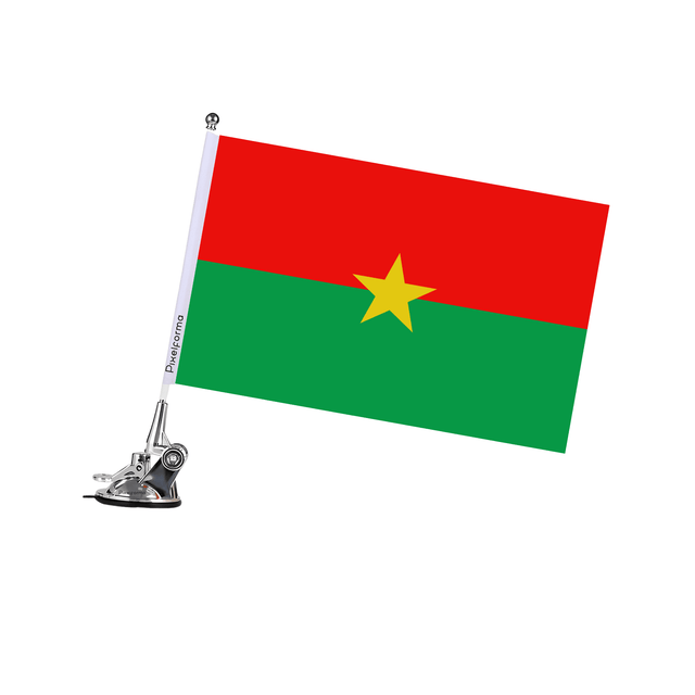 Mât à Ventouse Drapeau du Burkina Faso - Pixelforma 