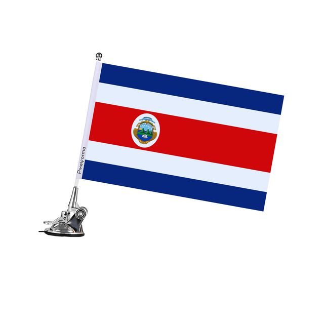 Mât à Ventouse Drapeau du Costa Rica - Pixelforma 