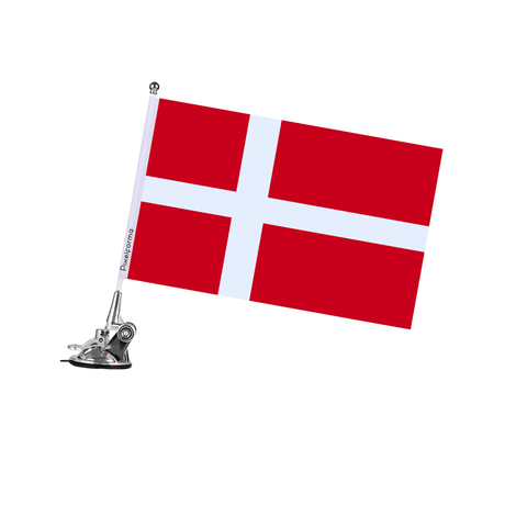 Mât à Ventouse Drapeau du Danemark - Pixelforma 