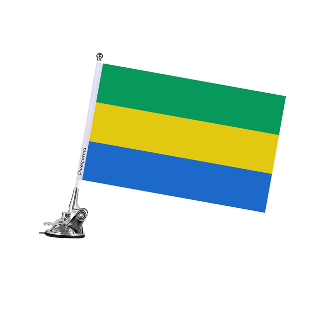 Mât à Ventouse Drapeau du Gabon - Pixelforma 