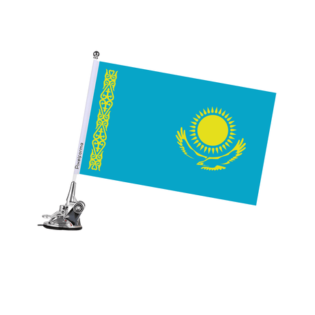 Mât à Ventouse Drapeau du Kazakhstan - Pixelforma