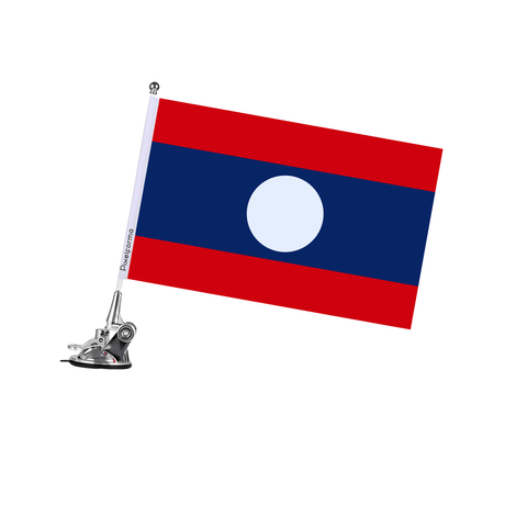 Mât à Ventouse Drapeau du Laos - Pixelforma 