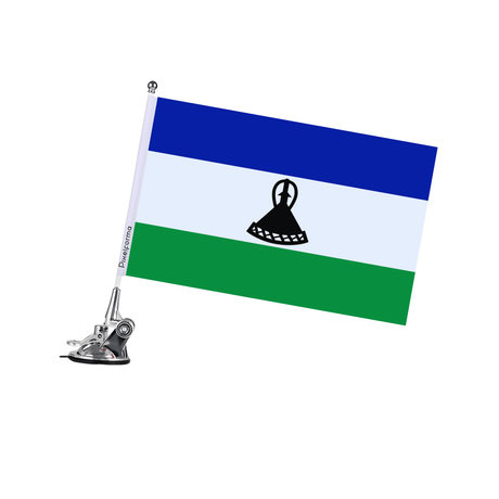 Mât à Ventouse Drapeau du Lesotho - Pixelforma