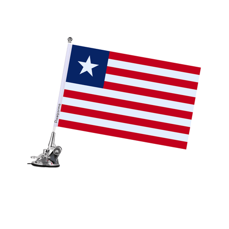 Mât à Ventouse Drapeau du Liberia - Pixelforma