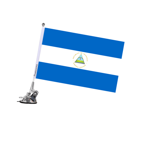 Mât à Ventouse Drapeau du Nicaragua - Pixelforma