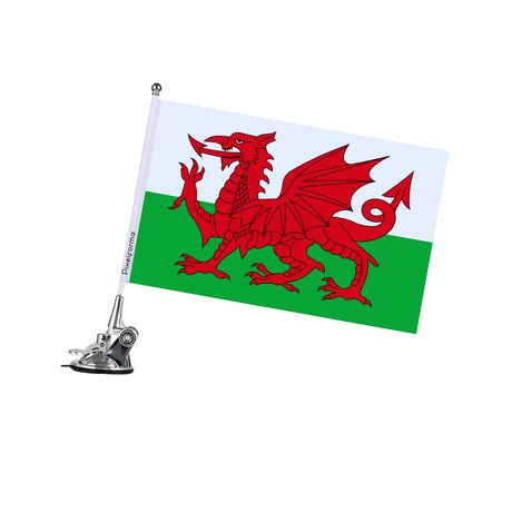 Mât à Ventouse Drapeau du pays de Galles - Pixelforma