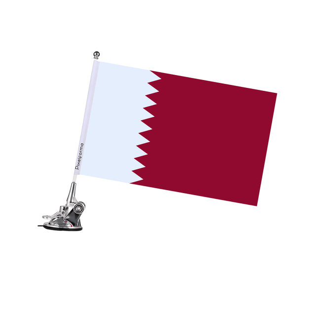 Mât à Ventouse Drapeau du Qatar - Pixelforma