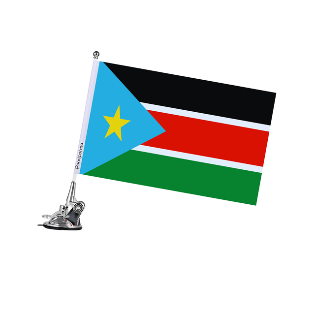 Mât à Ventouse Drapeau du Soudan du Sud - Pixelforma 