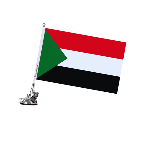 Mât à Ventouse Drapeau du Soudan - Pixelforma 