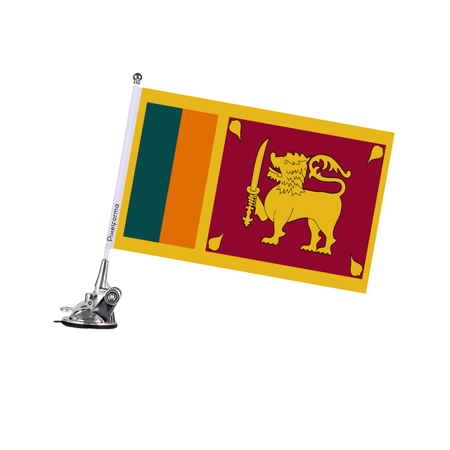 Mât à Ventouse Drapeau du Sri Lanka - Pixelforma