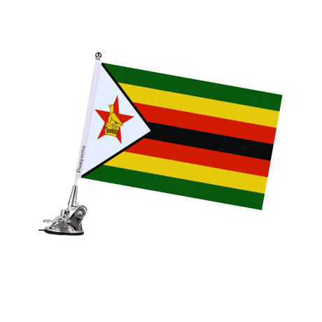 Mât à Ventouse Drapeau du Zimbabwe - Pixelforma 