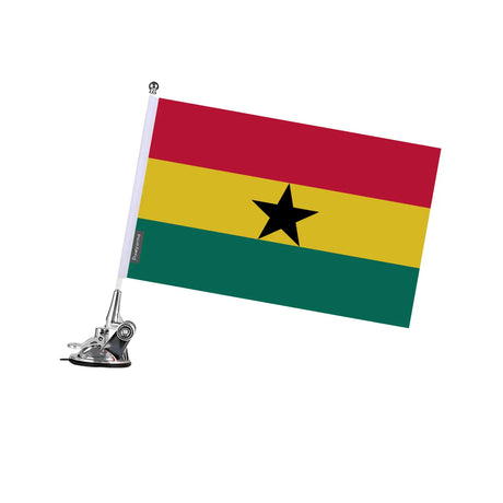 Mât à ventouse drapeau ghana en polyester - pixelforma