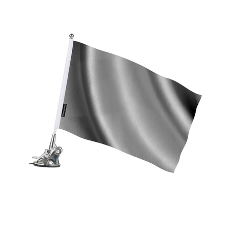 Mât à ventouse drapeau gris foncé en ployester - pixelforma