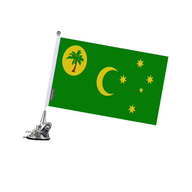 Mât à Ventouse Drapeau îles Cocos en Polyester - Pixelforma 