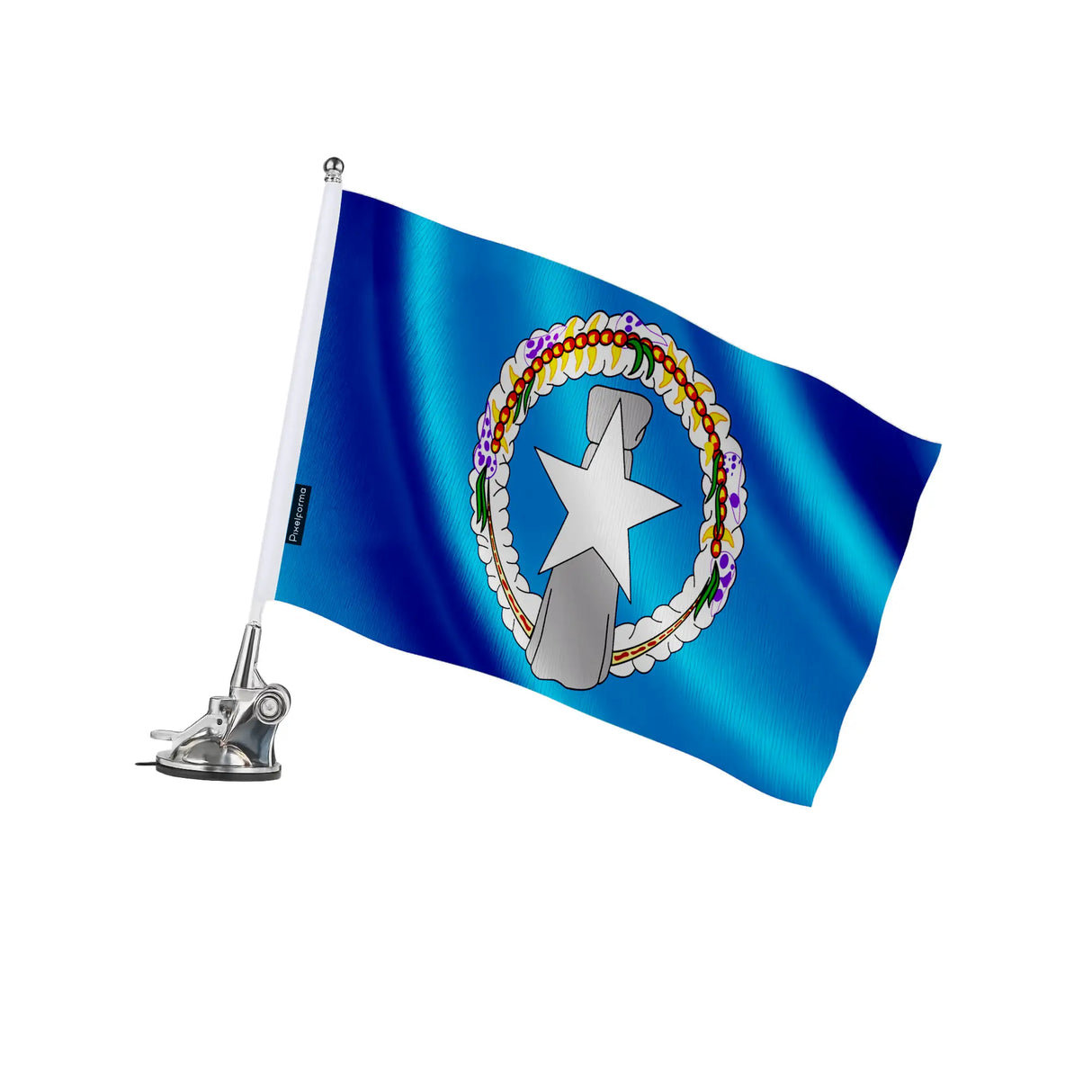 Mât à ventouse drapeau îles mariannes du nord polyester