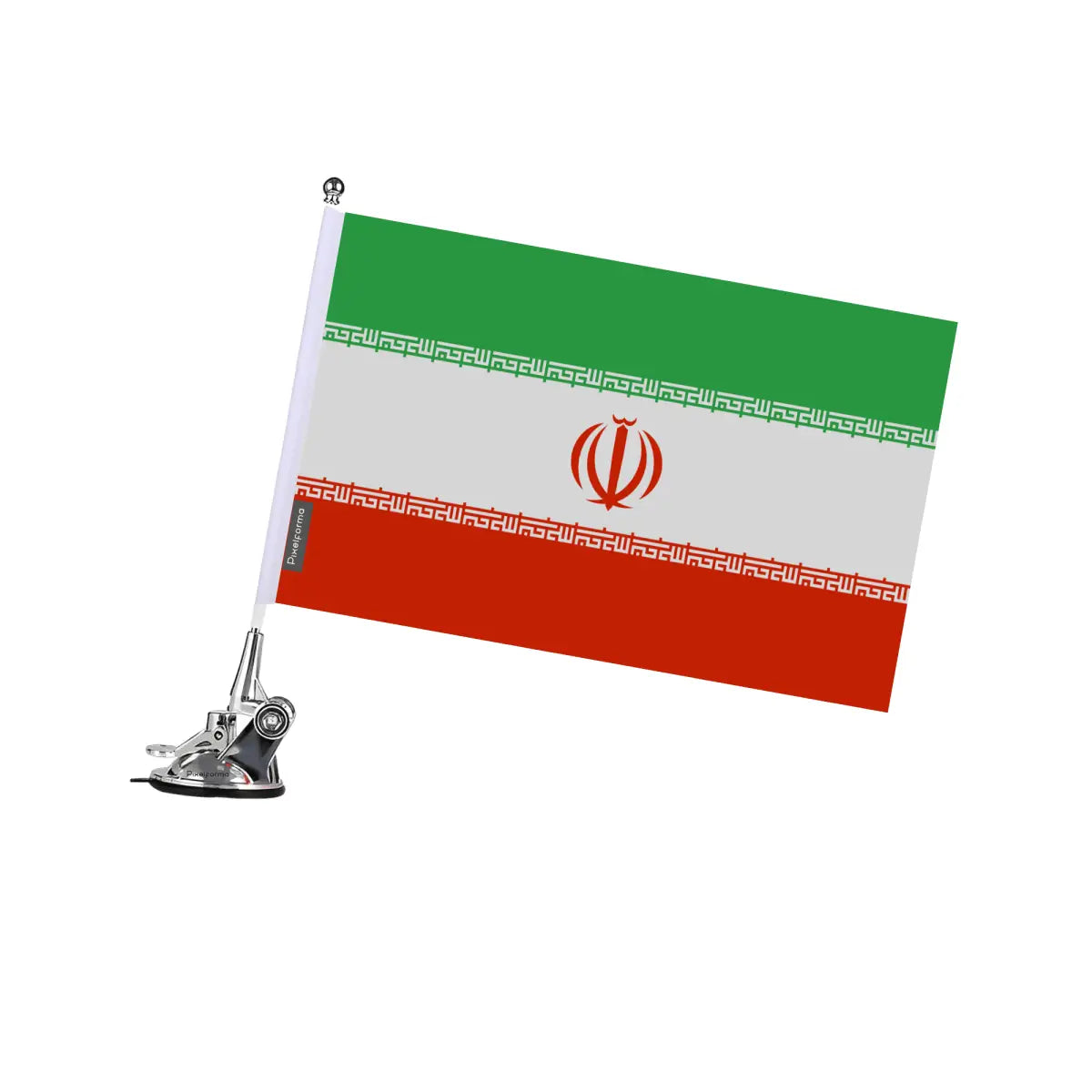 Mât à Ventouse Drapeau Iran en Polyester - Pixelforma 