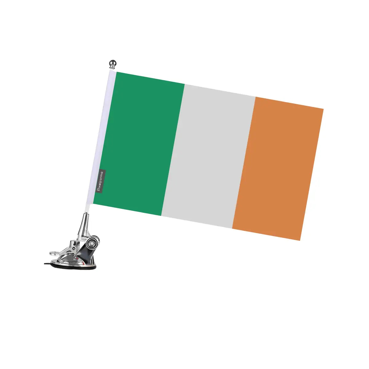 Mât à ventouse drapeau irlande en polyester - pixelforma