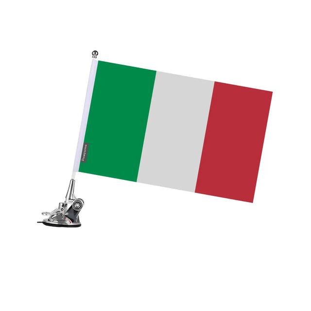 Mât à Ventouse Drapeau Italie en Polyester - Pixelforma 