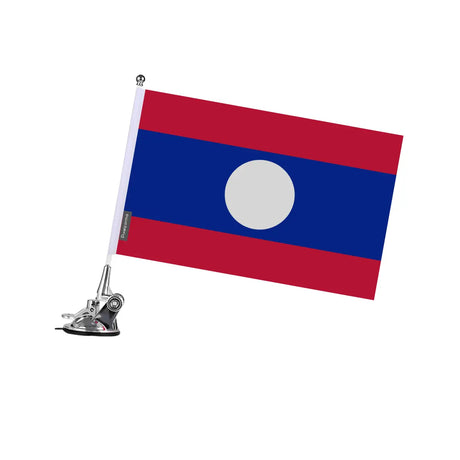 Mât à ventouse drapeau laos en polyester - pixelforma