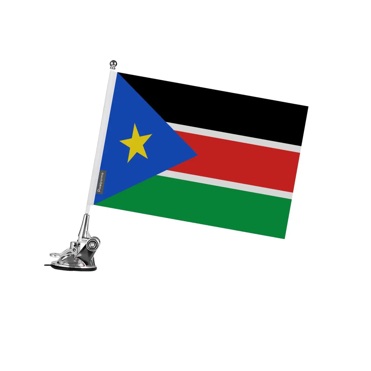 Mât à ventouse drapeau le soudan du sud en polyester - pixelforma