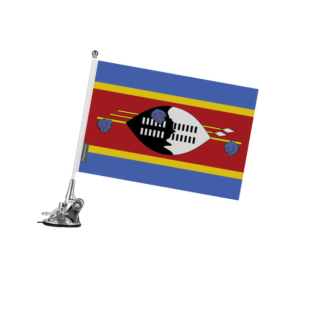 Mât à ventouse drapeau l’eswatini en polyester - pixelforma