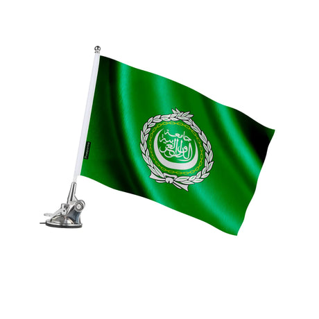 Mât à ventouse drapeau ligue arabe en ployester - pixelforma