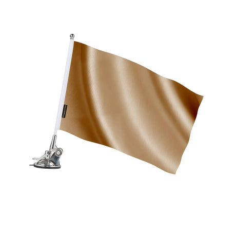 Mât à ventouse drapeau marron en ployester - pixelforma