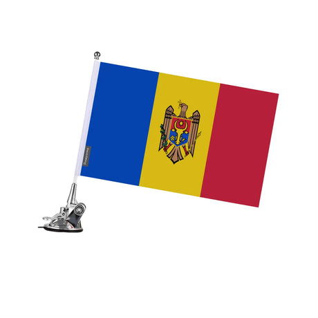 Mât à Ventouse Drapeau Moldavie en Polyester - Pixelforma 