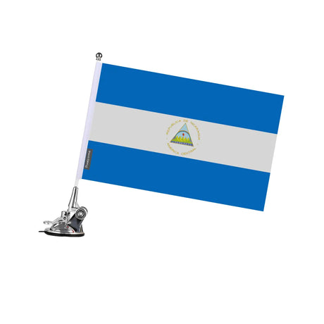 Mât à ventouse drapeau nicaragua en polyester - pixelforma